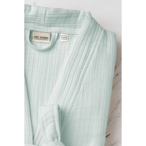 Piparmētru zaļš muslīna halāts S/M Kimono – Foutastic-image-3