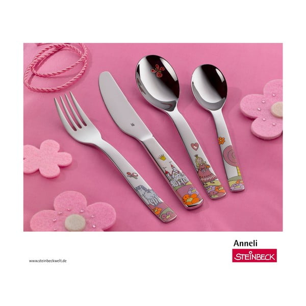 4 bērnu nerūsējošā tērauda galda piederumu komplekts WMF Anneli-image-2