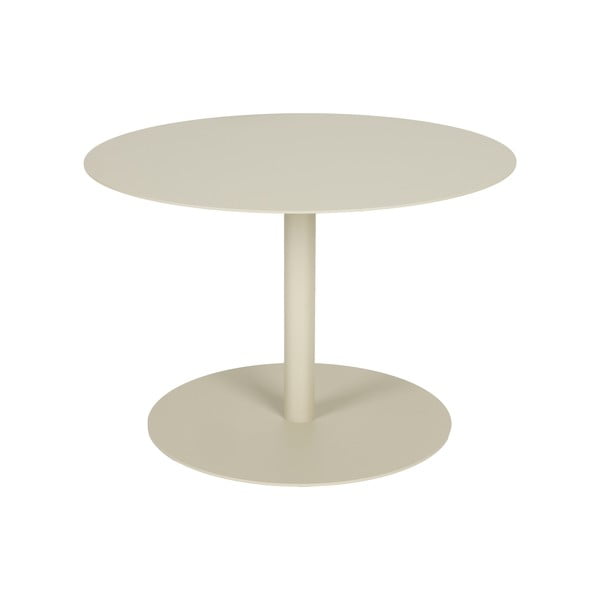 Krēmkrāsas tērauda apaļš žurnālgaldiņš ø 60 cm Snow – Zuiver