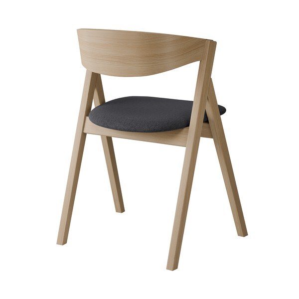 Tumši pelēks/dabīga toņa ozola masīvkoka pusdienu krēsls City – Hammel Furniture-image-4