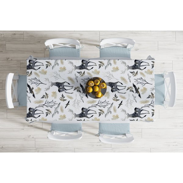 Ziemassvētku galdauts ar kokvilnas maisījumu Minimalist Cushion Covers Winter Forest, 140 x 180 cm -image-1