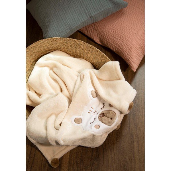 Bēša kokvilnas bērnu sega 75x120 cm Teddy – Mijolnir-image-2