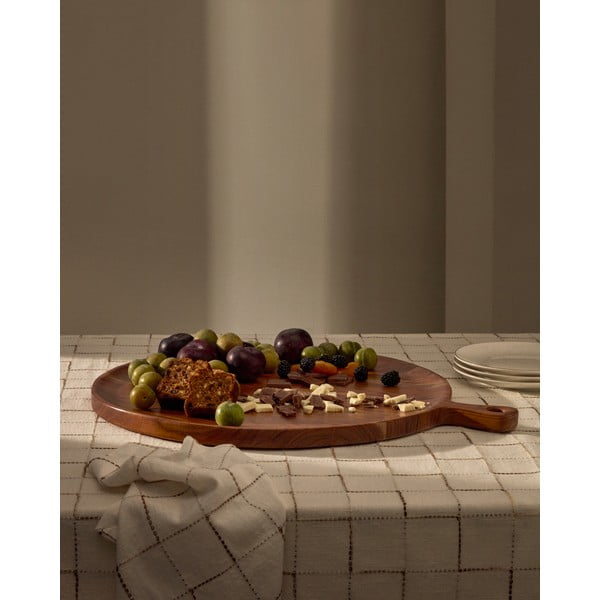 Koka griešanas dēlis pasniegšanai ø 50 cm Eitene – Kave Home-image-1