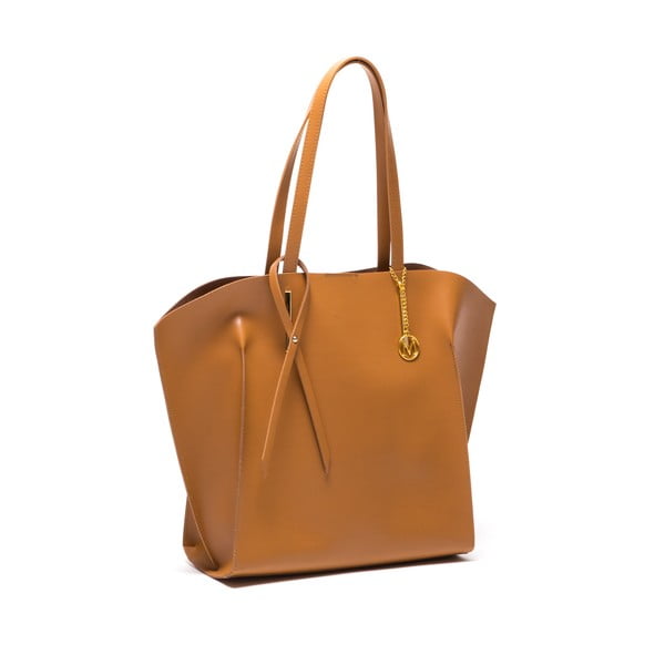 Brūna ādas rokassoma Mangotti Kalina-image-2