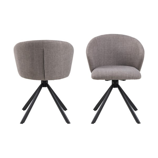 Pelēki polsterēti ēdamistabas krēsli (2 gab.) Pippa – Actona-image-2