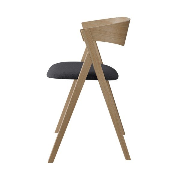 Tumši pelēks/dabīga toņa ozola masīvkoka pusdienu krēsls City – Hammel Furniture-image-3