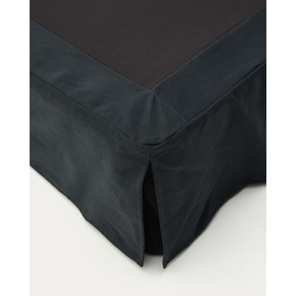 Antracīta pelēka polsterēta divvietīga gulta 160x200 cm Jaira – Kave Home-image-4