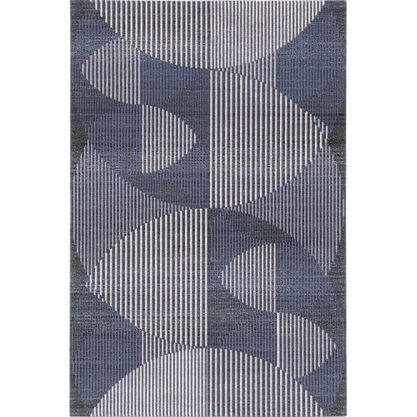 Tumši zils vilnas paklājs 133x180 cm Shades – Agnella