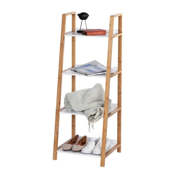 Bambusa vannas istabas plaukts ar 4 plauktiem Wenko Finja-image-4