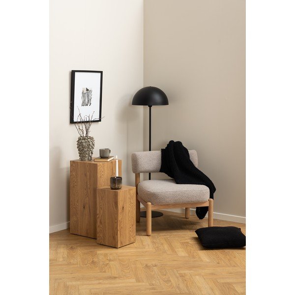 Bēšs atpūtas krēsls no buklē auduma Burley – Actona-image-1