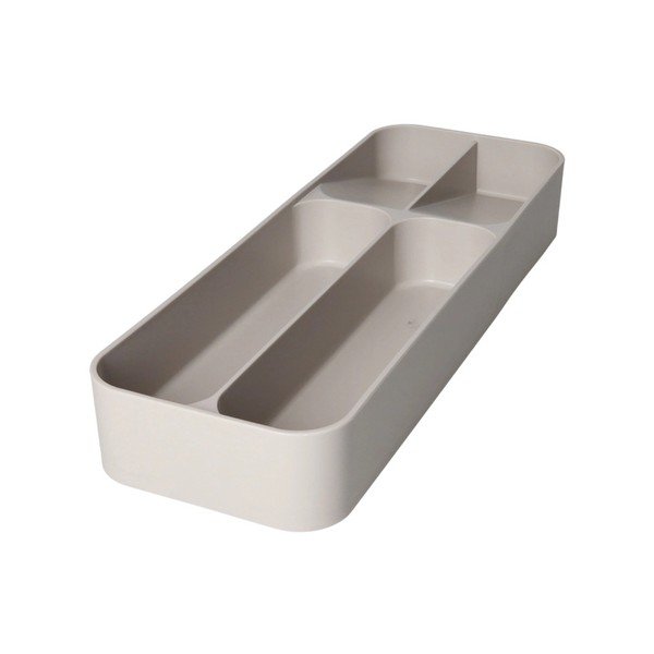 Pelēks plastmasas galda piederumu organizators 13,5 x 39 cm – Brandani