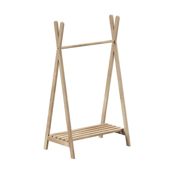 Dabīga toņa ozola masīvkoka bērnu drēbju pakaramais 74x132 cm Forrest – Vipack