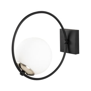 Melna metāla sienas lampa Opviq lights Aria
