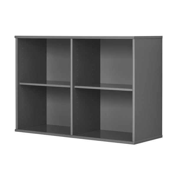 Antracīta pelēks piekarināms grāmatplaukts 89x61 cm Mistral – Hammel Furniture-image-1