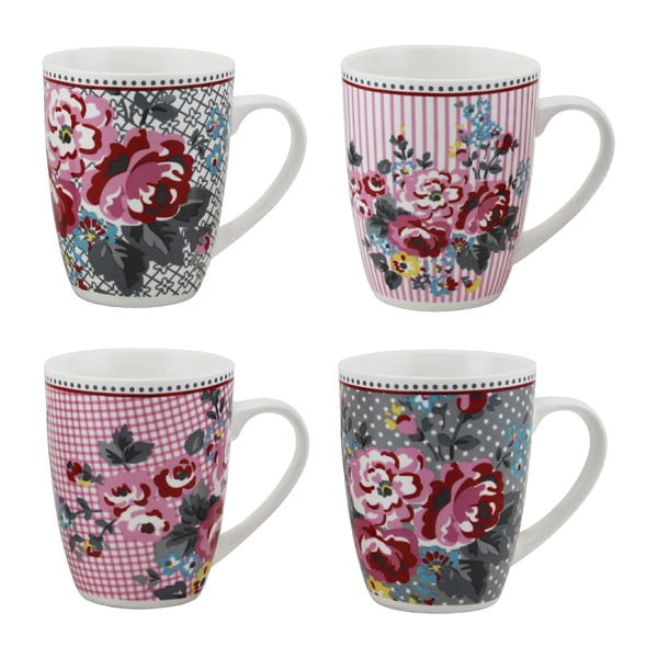 4 porcelāna krūžu komplekts Premier Housewares Pippa Mugs