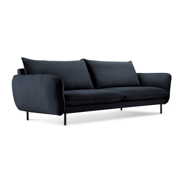 Tumši zils samta dīvāns Cosmopolitan Design Vienna, 230 cm