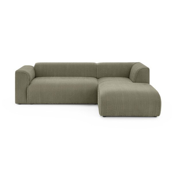 Zaļš velveta stūra dīvāns (ar labo stūri/ar zvilni) Merid  – Ropez