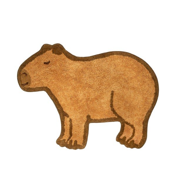 Brūns kokvilnas bērnu paklājs 52x68 cm Capybara – Sass & Belle