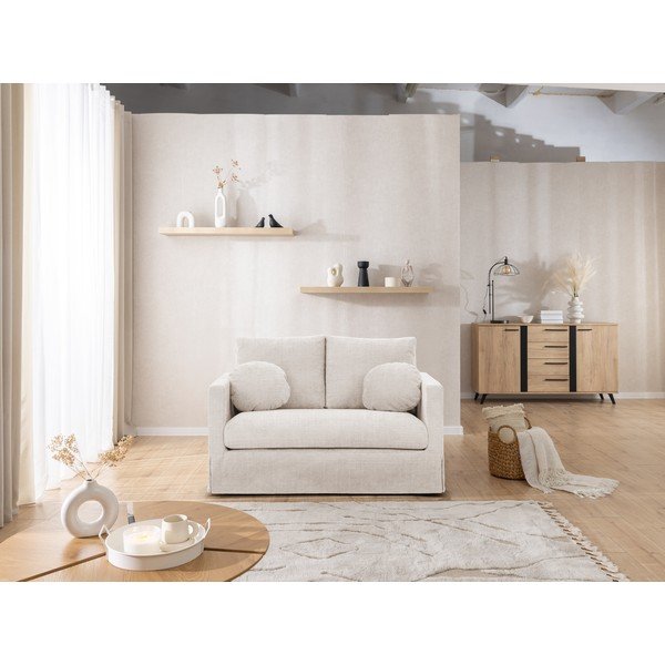 Krēmkrāsas dīvāns 140 cm Paphos – Ropez-image-1