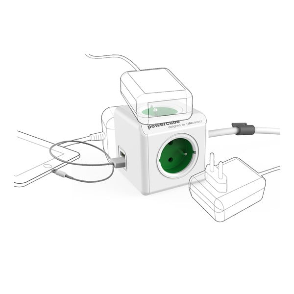 Kontaktligzda 13 cm PowerCube Extended USB – Cubenest-image-2