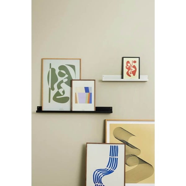 Gaiši pelēks metāla sienas plaukts bildēm 100 cm Care – Hübsch-image-1