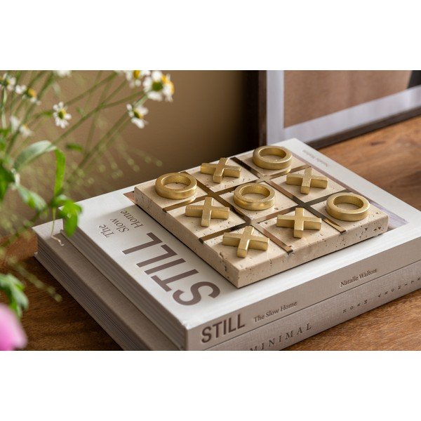 Akmens mazs dekors Tic Tac Toe – PT LIVING-image-1