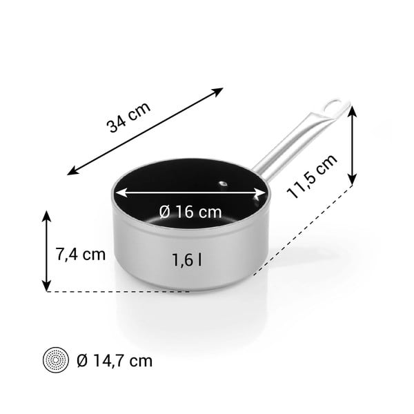 Alumīnija katls piemērots indukcijas plītij 1,3 l GrandChef+ – Tescoma-image-1