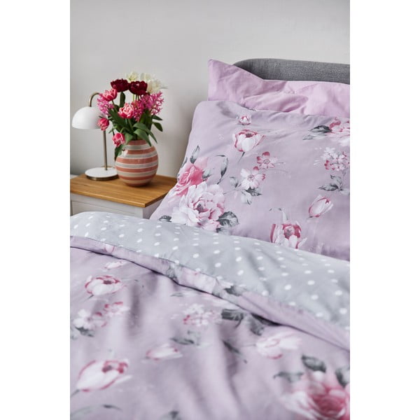 Rozā divguļamā kokvilnas gultasveļa Bonami Selection Belle, 200 x 220 cm-image-4