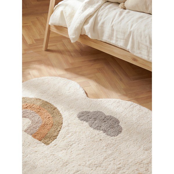 Krēmkrāsas mazgājams/ar rokām darināts kokvilnas bērnu paklājs 140x200 cm Snuggle Willy – Hanse Home-image-3