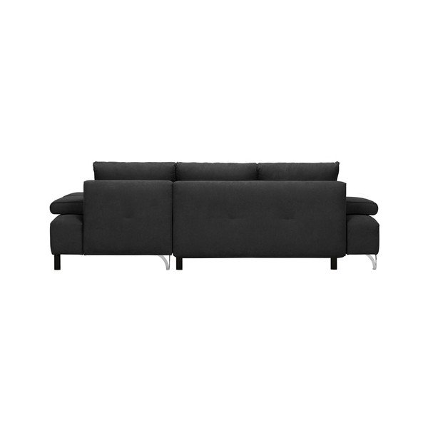 Tumši pelēka stūra dīvāns-guļamā gulta Windsor & Co Sofas Virgo, kreisais stūris-image-2