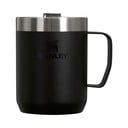 Melna nerūsējošā tērauda termokrūze 230 ml Stay-Hot Camp Mug Black – Stanley