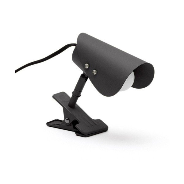 Melna metāla galda lampa ar klipsi (augstums 16 cm) Jula – Kave Home