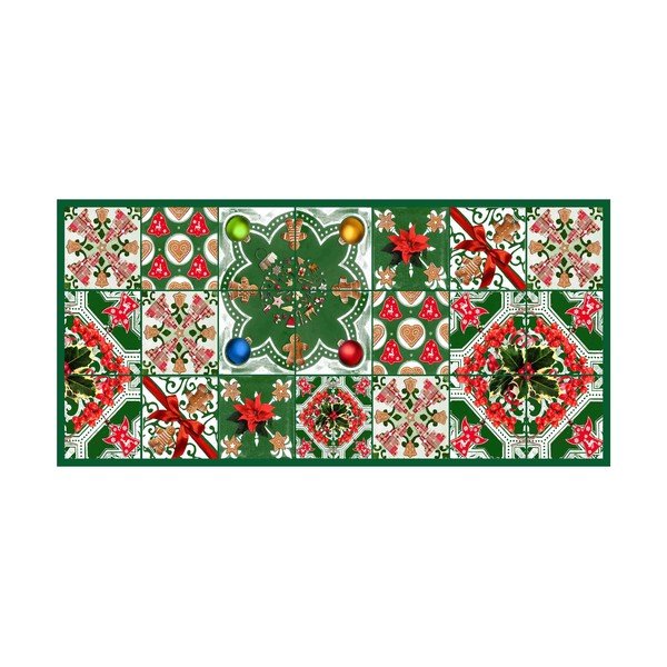 Crido Consulting Ziemassvētku mozaīkas vannas dvielis, 170 x 80 cm-image-1