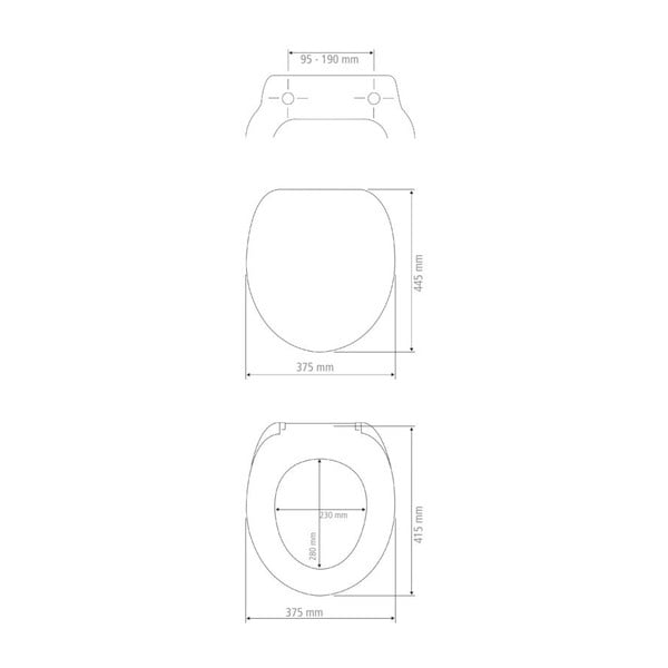 Melns tualetes poda vāks Wenko Ikaria-image-3
