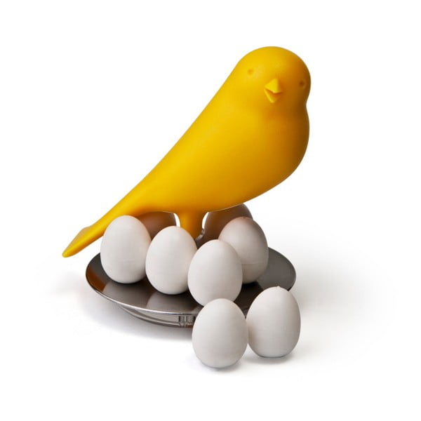 Dzeltens statīvs ar magnētiem Qualy Magnētiskā ola Sparrow