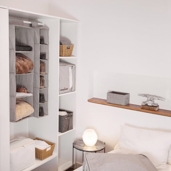 Piekaramais tekstila drēbju skapja organizators Oxford – Compactor-image-1