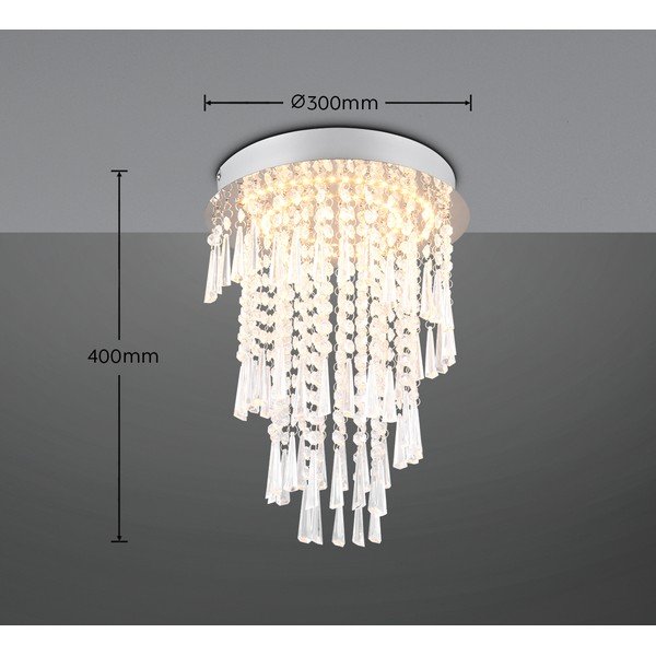 Sudraba krāsas LED griestu lampa ø 30 cm Pomp – Reality-image-4