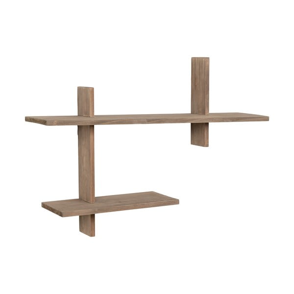 Dabīga toņa daudzlīmeņu priedes masīvkoka sienas plaukts Ovada – House Nordic-image-2