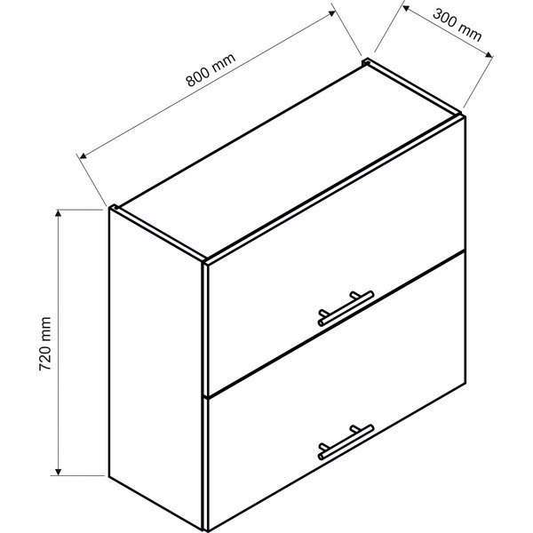 Augšējais virtuves skapītis (platums 60 cm) Kai – STOLKAR-image-1