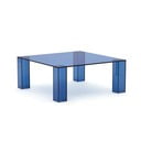 Zils stikla žurnālgaldiņš 85x85 cm Adularia – Kave Home