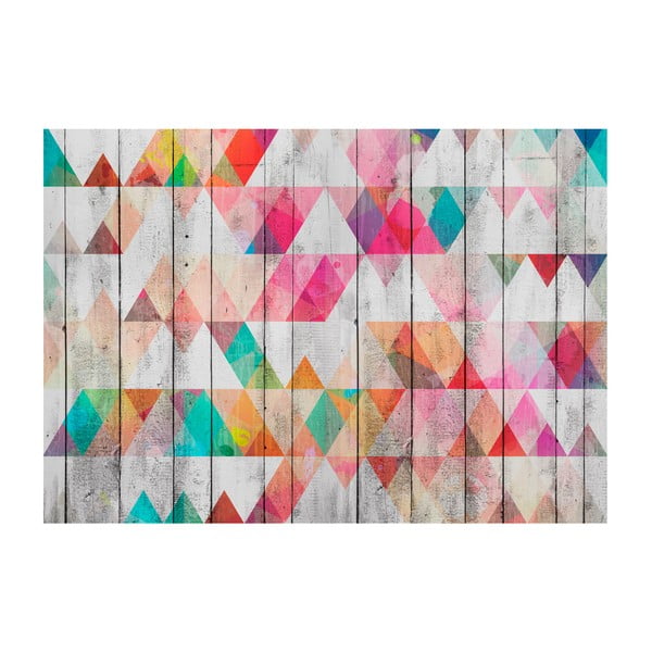 Lielformāta tapetes Artgeist Rainbow Triangles, 200 x 140 cm