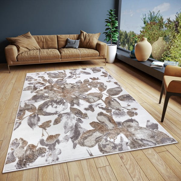 Pelēks/brūns paklājs 57x90 cm Shine Floral – Hanse Home-image-1