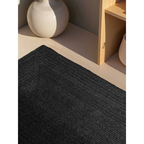 Melns divpusējs/ar rokām darināts džutas paklājs 120x180 cm Juno – Hanse Home-image-2