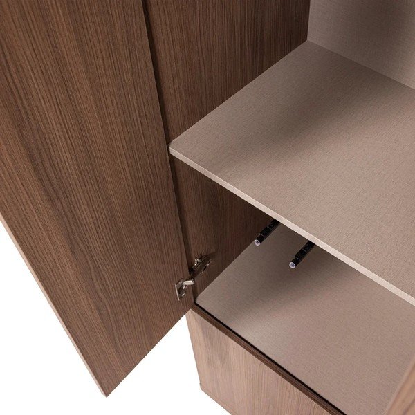 Tumša dabīga toņa modulārais skapis 54x215 cm Build – WOOOD-image-4