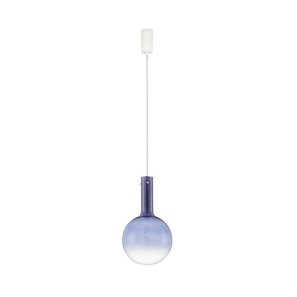Zila stikla LED piekaramā lampa ar regulējamu spilgtumu ø 25 cm Nostos – Nova Luce