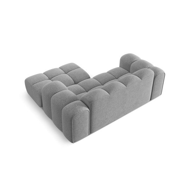 Gaiši pelēks stūra dīvāns no šenila auduma (ar labo stūri/ar zvilni) Treno – Cosmopolitan Design-image-3