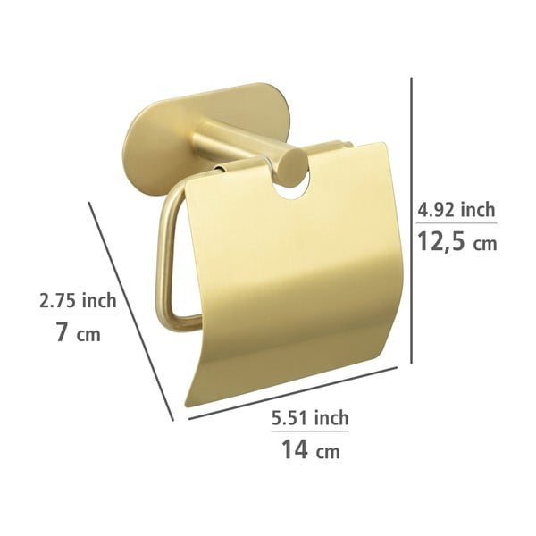 Nerūsējošā tērauda tualetes papīra turētājs Orea Gold – Wenko-image-4