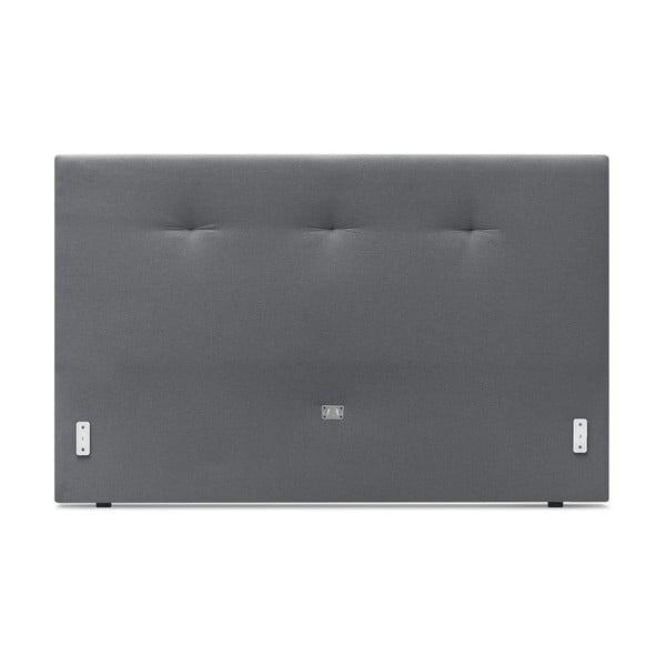 Tumši pelēka mīksta divguļamā gulta ar režģi 180x200 cm Tory – Bobochic Paris-image-3