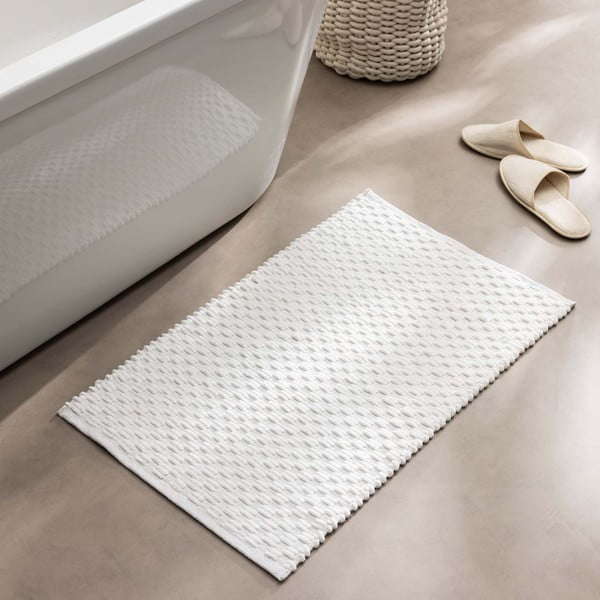 Krēmkrāsas vannas istabas paklājiņš 50x80 cm Lois – douceur d'intérieur-image-2