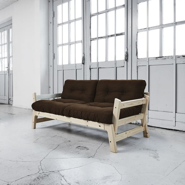 Dīvāns gulta Karup Step Natural/Choco Brown